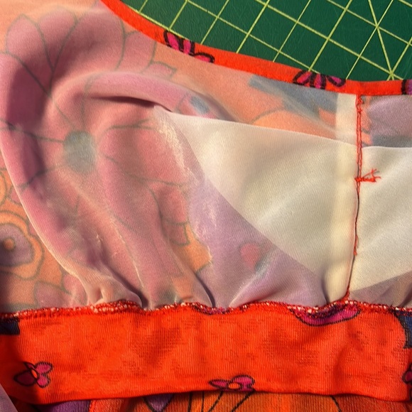 vintage 60s Olga psychedelic flowered gown - Picture 8 of 9